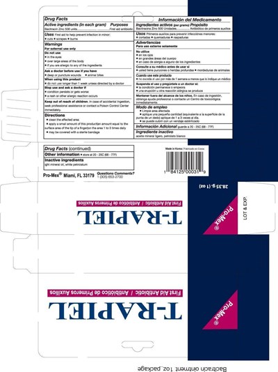 Image Of Carton Label (Bacitracin Ointment 1oz Trapiel Modify 20131030)